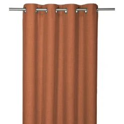 Rideau occultant à œillets Novan terracotta L.240 x l.140 GoodHome
