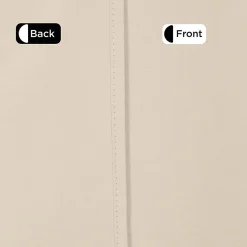 Rideau Occultant à œillets 140x260cm, uni sans couture, Prêt à Poser grande Hauteur, Beige.