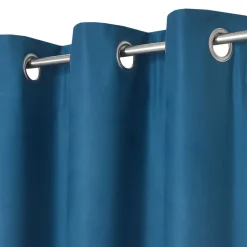 Rideau occultant à œillets effet tissé Pasig bleu L.260 x l.140cm GoodHome