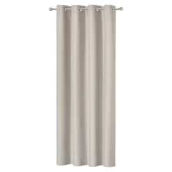Rideau occultant à œillets effet tissé Pasig beige lin L.260 x l.140cm GoodHome