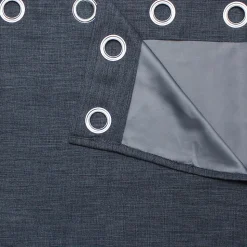 Rideau occultant à œillets effet tissé Novan gris 140 x 260 cm GoodHome
