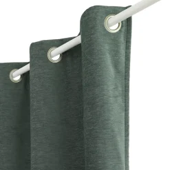 Rideau occultant à œillets effet chenille Isti vert emeraude L.260 x l.140cm GoodHome