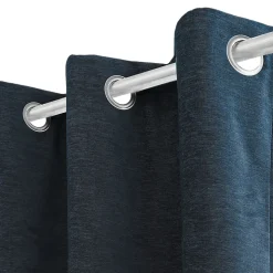Rideau occultant à œillets effet chenille Isti bleu marine L.260 x l.140cm GoodHome