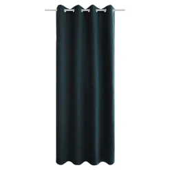 Rideau occultant à œillets effet chenille Isti bleu marine L.260 x l.140cm GoodHome