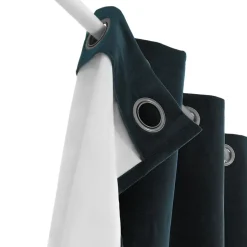 Rideau occultant à œillets effet chenille Isti bleu marine L.260 x l.140cm GoodHome