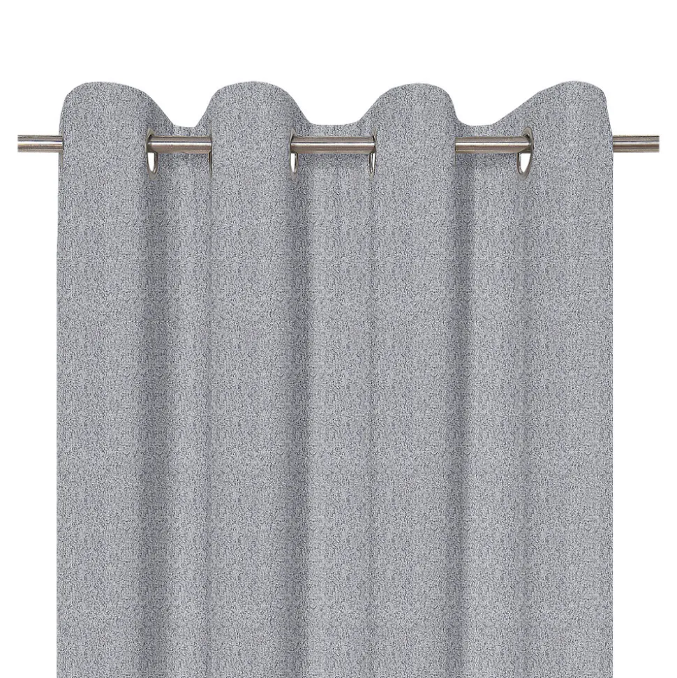 Rideau occultant à œillets effet flanelle Dumi gris L.260 x l.140cm GoodHome