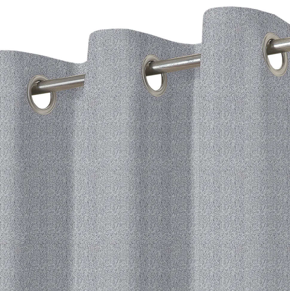 Rideau occultant à œillets effet flanelle Dumi gris L.260 x l.140cm GoodHome