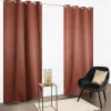 Rideau occultant à œillets uni Sky terracotta L.240 x L.135cm JBY Creation