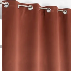 Rideau occultant à œillets uni Sky terracotta L.240 x L.135cm JBY Creation