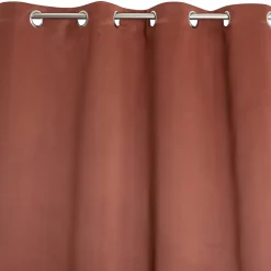 Rideau occultant à œillets uni Sky terracotta L.240 x L.135cm JBY Creation