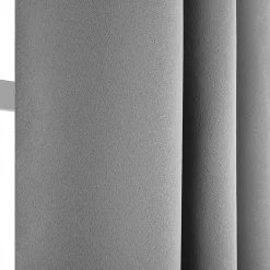 Rideau occultant à œillets uni Sky gris L.240 x L.135cm JBY Creation