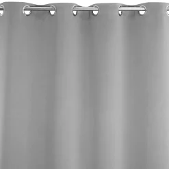Rideau occultant à œillets uni Sky gris L.240 x L.135cm JBY Creation
