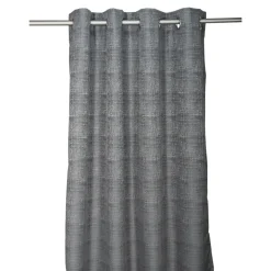 Rideau occultant à œillets effet jacquard Nagda gris anthracite L.260 x l.140cm GoodHome