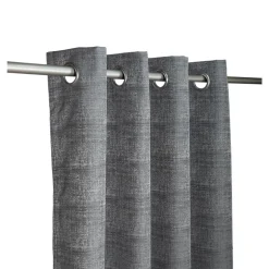 Rideau occultant à œillets effet jacquard Nagda gris anthracite L.260 x l.140cm GoodHome