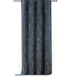 Rideau occultant à oeillets Aspen bleu minuit L.250 x l.135cm Linder