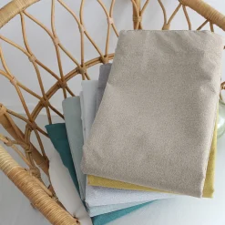 Rideau occultant aspect chambray (140x240 cm - Beige)