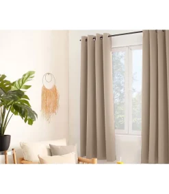 Rideau Occultant Court uni 140x180cm - 140x180cm - Naturel