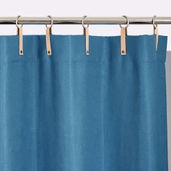 Rideau occultant Croisette l.135 x H.260cm bleu canard