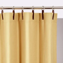 Rideau occultant Croisette l.140 x H.260 cm jaune gold