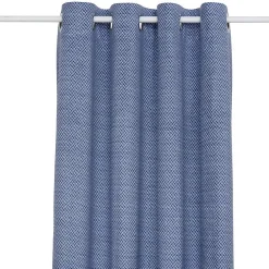 Rideau occultant effet velours Yupi bleu indigo 135x260cm - Atmosphera