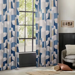 Rideau occultant Elena bleu 135x260cm - Atmosphera