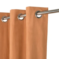 Rideau occultant en suédine à œillets Komod marron camel L.260 x l.140cm GoodHome