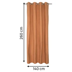 Rideau occultant en suédine à œillets Komod marron camel L.260 x l.140cm GoodHome