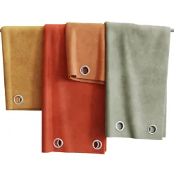 Rideau occultant en suédine à œillets Komod marron camel L.260 x l.140cm GoodHome