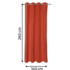 Rideau occultant en suédine à œillets Komod terracotta L.260 x l.140cm GoodHome