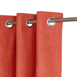Rideau occultant en suédine à œillets Komod terracotta L.260 x l.140cm GoodHome