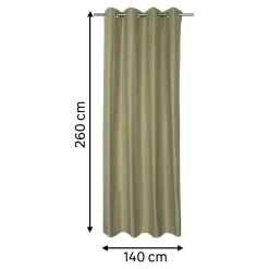 Rideau occultant en suédine à œillets Komod vert clair L.260 x l.140cm GoodHome