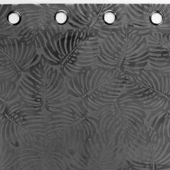 Rideau occultant en velours feuilles de monstera (140x240 cm - Gris)