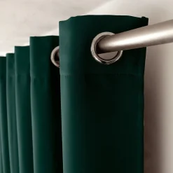 Rideau occultant et isolant uni vert foncé - 140x240cm - Vert foncé