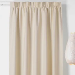 Rideau occultant galon fronceur - Effet chiné (135x260 cm - Ivoire)