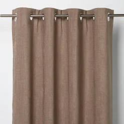 Rideau occultant GoodHome Pahea marron l.135 x H.260 cm