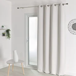Rideau occultant ignifugé M1 non feu (140x180 cm - Blanc cassé)