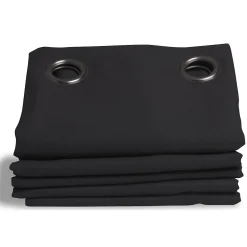 Rideau occultant Oeillets Noir MC710 140 x 260 (LxH)