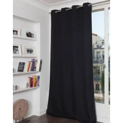 Rideau occultant Oeillets Noir MC710 140 x 260 (LxH)
