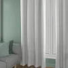 Rideau occultant phonique Louca Ornami blanc l.140 x h.240 cm