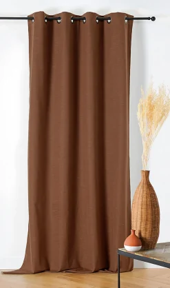 Rideau occultant Savana l.145 x H.240 cm marron