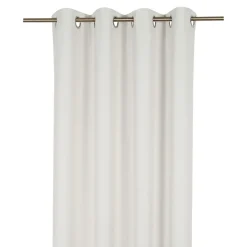 Rideau occultant thermique à œillets effet tissé gris clair L.260 x l.140cm, GoodHome Vestris
