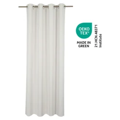 Rideau occultant thermique à œillets effet tissé gris clair L.260 x l.140cm, GoodHome Vestris