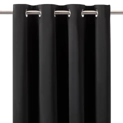 Rideau occultant thermique Vestris GoodHome noir L.260 x l.140 cm