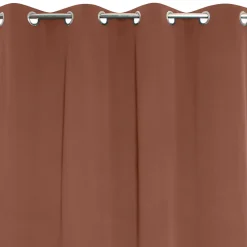 Rideau occultant thermique à oeillets terracotta L.240 x l.135cm, JBY Creation