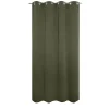 Rideau occultant thermique à oeillets vert kaki L.240 x l.135cm, JBY Creation