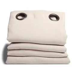 Rideau occultant thermique phonique à oeillets The origins blanc coquille L.260 x l.140cm Moondream