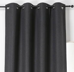 Rideau occultant thermique Boreal Linder anthracite L.280 x l.140 cm