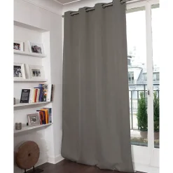 Rideau Occultant Total Effet Lin Oeillets Gris MC740 130 x 260 (LxH)