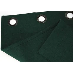 Rideau Occultant Total Effet Lin Oeillets Vert MC228 130 x 260 (LxH)