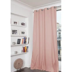 Rideau Occultant Total Oeillets Rose MC343 135 x 250 (LxH)
